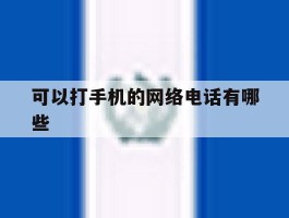 可以打手机的网络电话有哪些
