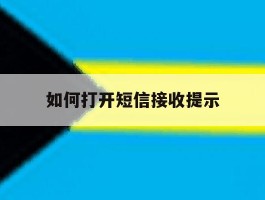 如何打开短信接收提示