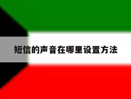 短信的声音在哪里设置方法