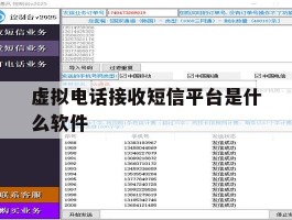 虚拟电话接收短信平台是什么软件
