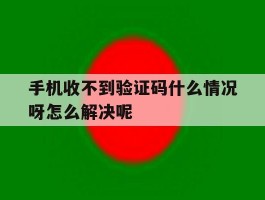 手机收不到验证码什么情况呀怎么解决呢