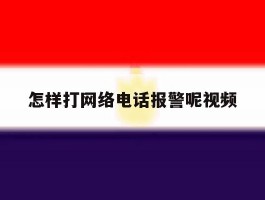 怎样打网络电话报警呢视频