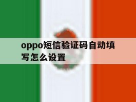 oppo短信验证码自动填写怎么设置