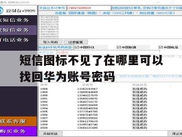 短信图标不见了在哪里可以找回华为账号密码的简单介绍