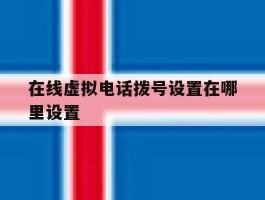 在线虚拟电话拨号设置在哪里设置