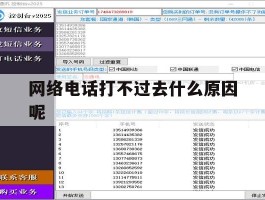 网络电话打不过去什么原因呢