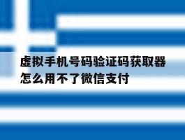 包含虚拟手机号码验证码获取器怎么用不了微信支付的词条