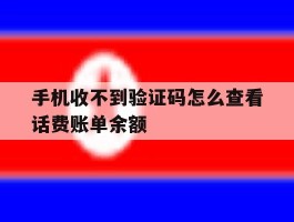 手机收不到验证码怎么查看话费账单余额