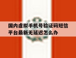 国内虚拟手机号验证码短信平台最新无延迟怎么办的简单介绍