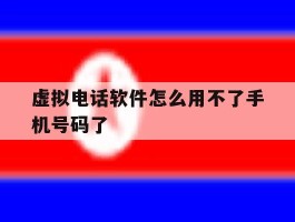 虚拟电话软件怎么用不了手机号码了