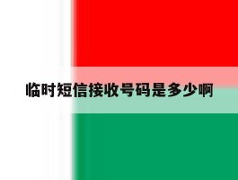 临时短信接收号码是多少啊