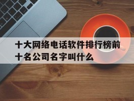 关于十大网络电话软件排行榜前十名公司名字叫什么的信息
