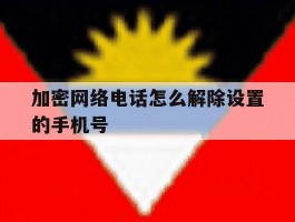 加密网络电话怎么解除设置的手机号