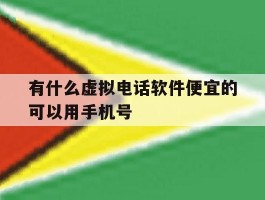 有什么虚拟电话软件便宜的可以用手机号