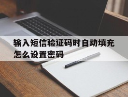 输入短信验证码时自动填充怎么设置密码