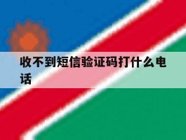 收不到短信验证码打什么电话