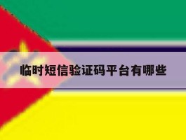 临时短信验证码平台有哪些