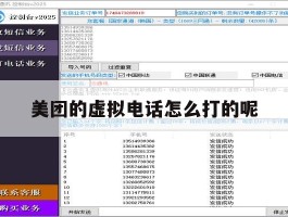 美团的虚拟电话怎么打的呢