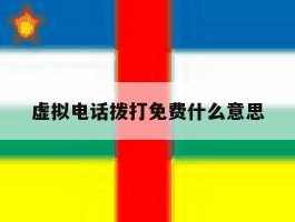 虚拟电话拨打免费什么意思