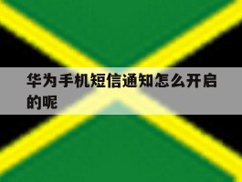 关于华为手机短信通知怎么开启的呢的信息