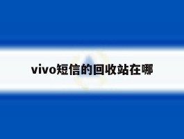 vivo短信的回收站在哪