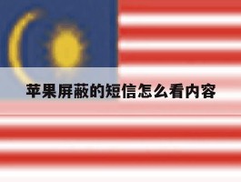 苹果屏蔽的短信怎么看内容