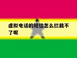 虚拟电话的短信怎么拦截不了呢