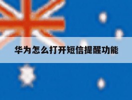 华为怎么打开短信提醒功能