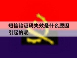 短信验证码失效是什么原因引起的呢