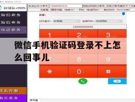 微信手机验证码登录不上怎么回事儿