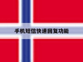 手机短信快速回复功能