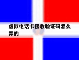 虚拟电话卡接收验证码怎么弄的