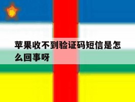 苹果收不到验证码短信是怎么回事呀