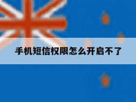 手机短信权限怎么开启不了