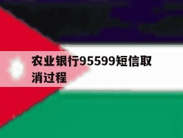 农业银行95599短信取消过程