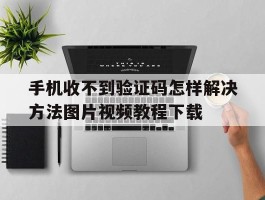 手机收不到验证码怎样解决方法图片视频教程下载的简单介绍