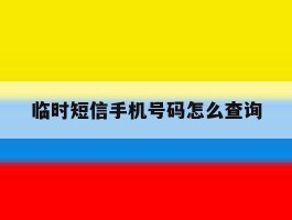 临时短信手机号码怎么查询