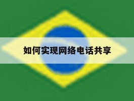 如何实现网络电话共享