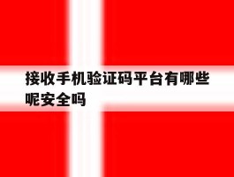 接收手机验证码平台有哪些呢安全吗