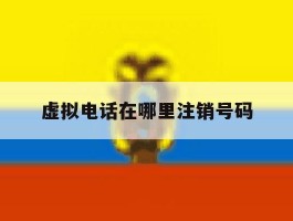 虚拟电话在哪里注销号码