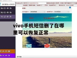 vivo手机短信删了在哪里可以恢复正常