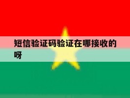 短信验证码验证在哪接收的呀