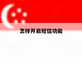怎样开启短信功能