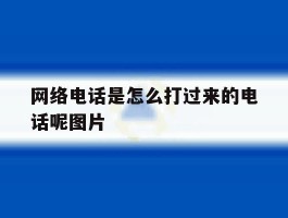 网络电话是怎么打过来的电话呢图片