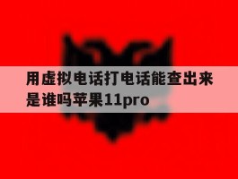 用虚拟电话打电话能查出来是谁吗苹果11pro的简单介绍