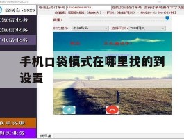 手机口袋模式在哪里找的到设置
